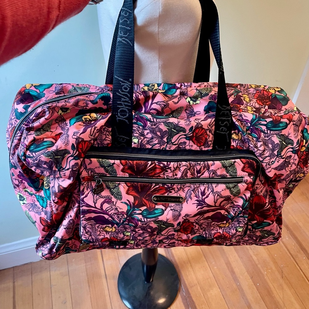 Betsey Johnson duffel bag, overnight bag, weekender